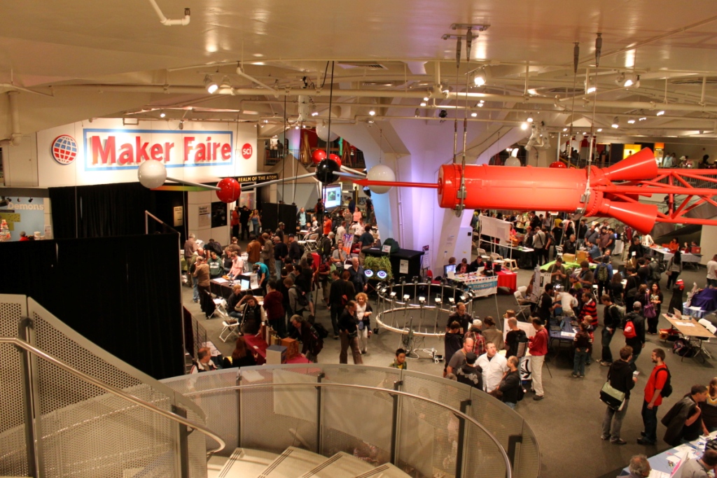 Maker Faire exhibit hall.JPG